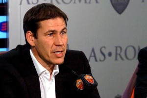 RUDI GARCIA IN CONFERENZA ALLA VIGILIA DI ROMA LIVORNO 2013/2014 (fototedeschi)